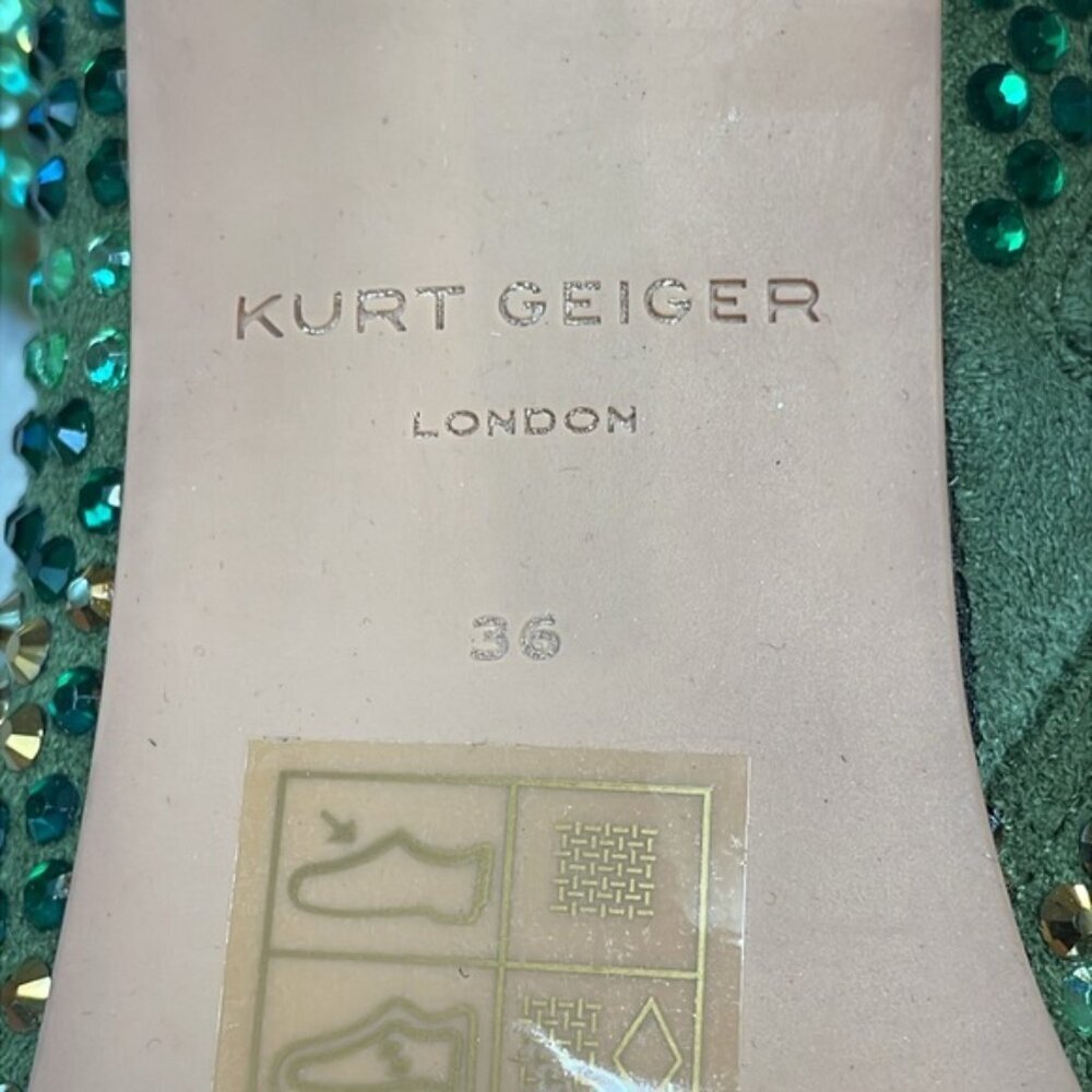 New Kurt Geiger Belgravia Pointed Toe Boot Rhinestone Crystal Camo Stiletto 36 - Picture 6 of 9